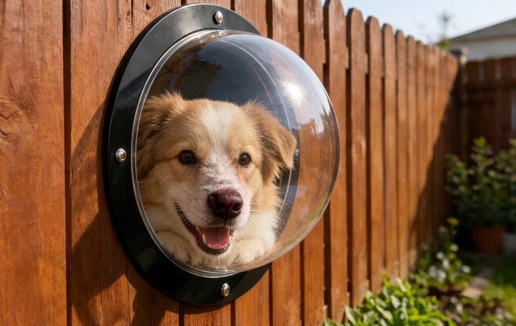 Dog Fence Peek Window