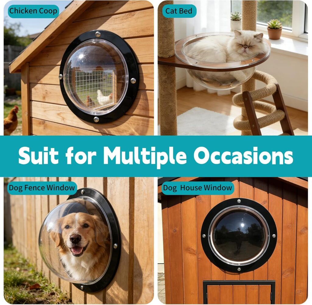 Dog Fence Peek Window, cat Bed, chicken Coop or Dog House Window